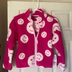 Girls Old Navy Zip Up Sherpa/Fleece Jacket